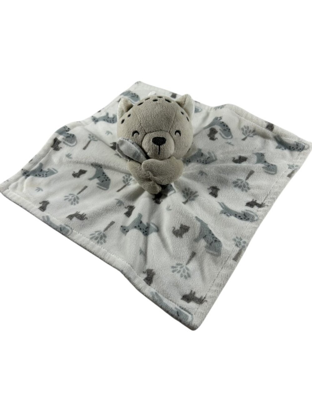 Modern Moments Gerber Gray Bear Lovey Security Blanket Woodland Animals Plush